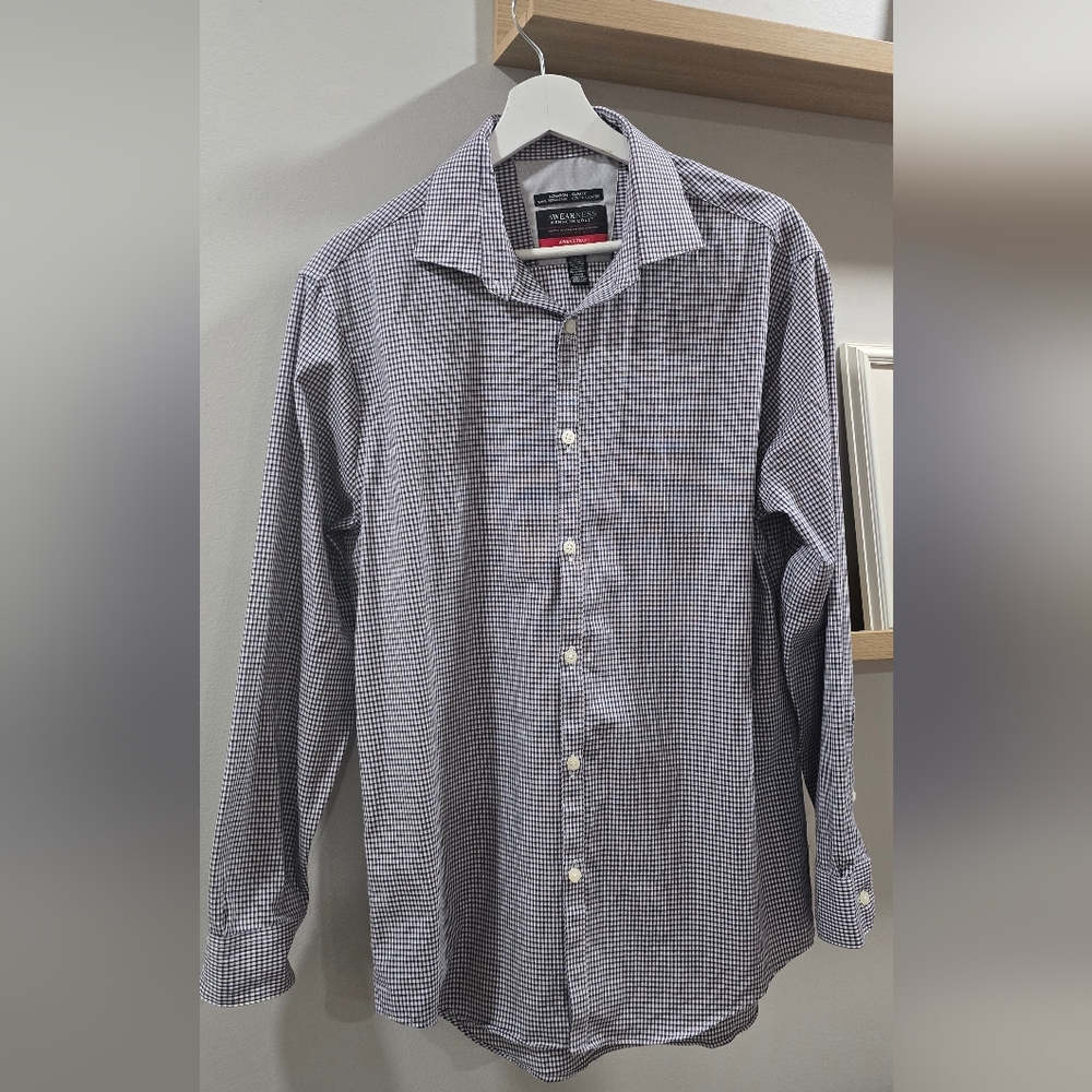 Kenneth Cole Men's Monochrome Checkered Button-Down Shirt